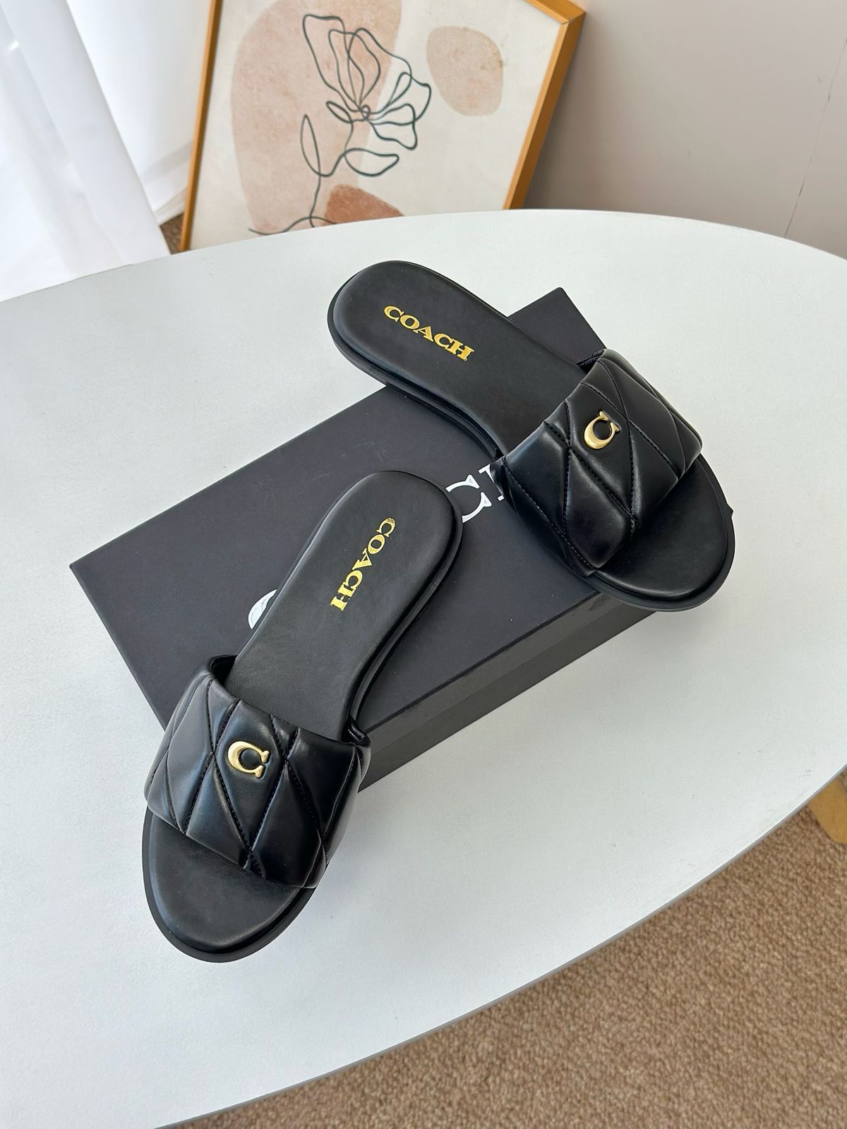 COACH FLATS SLIDES
