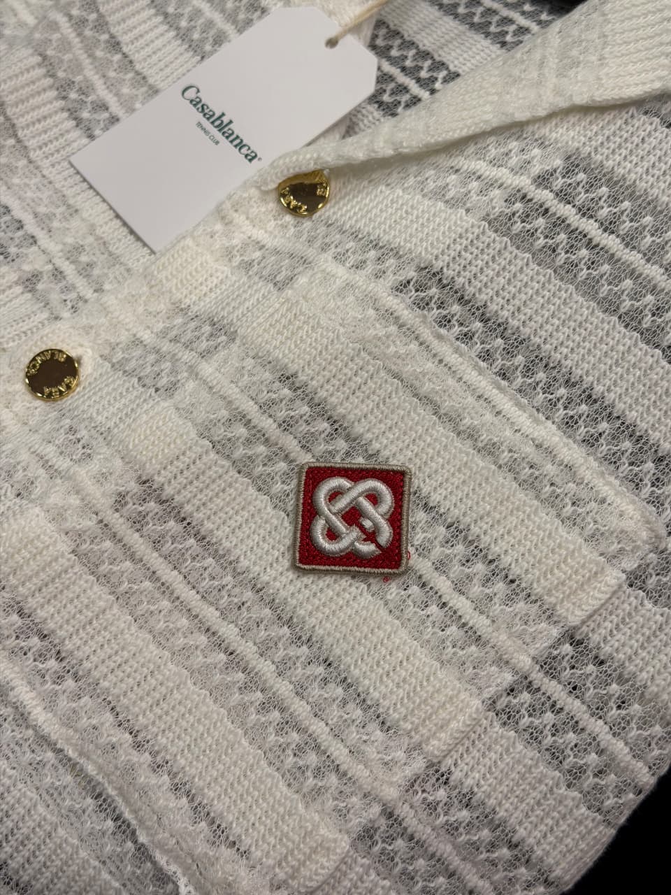 Casa Blanca Wave Knit 1:1 Grade Premium Short Sleeves Shirt