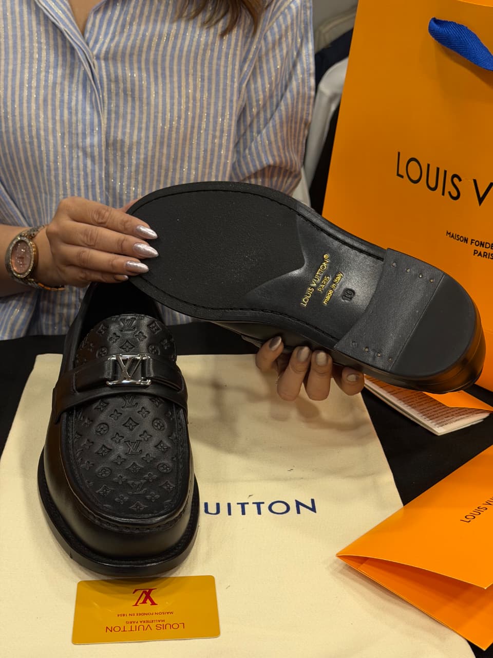 Louis Vuitton 1:1 Grade Leather Major Loafer Shoe