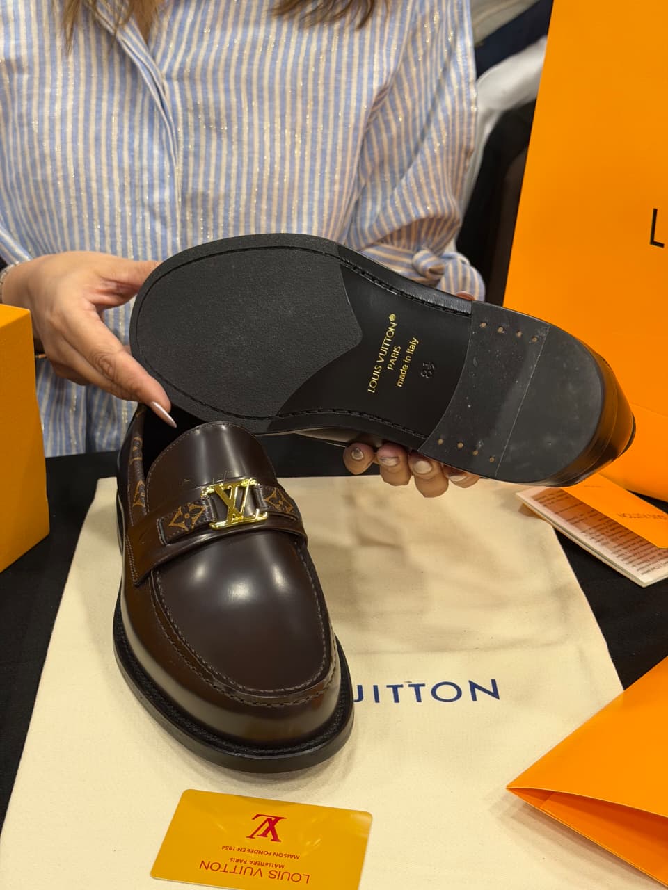 Louis Vuitton 1:1 Grade Leather Major Loafer Shoe
