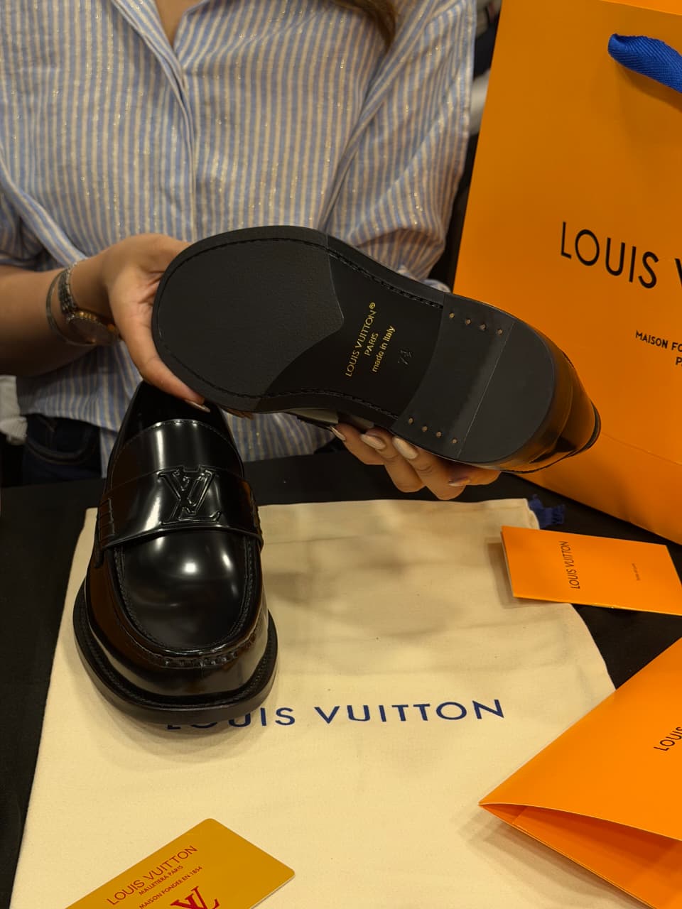 Louis Vuitton 1:1 Grade Leather Major Loafer Shoe