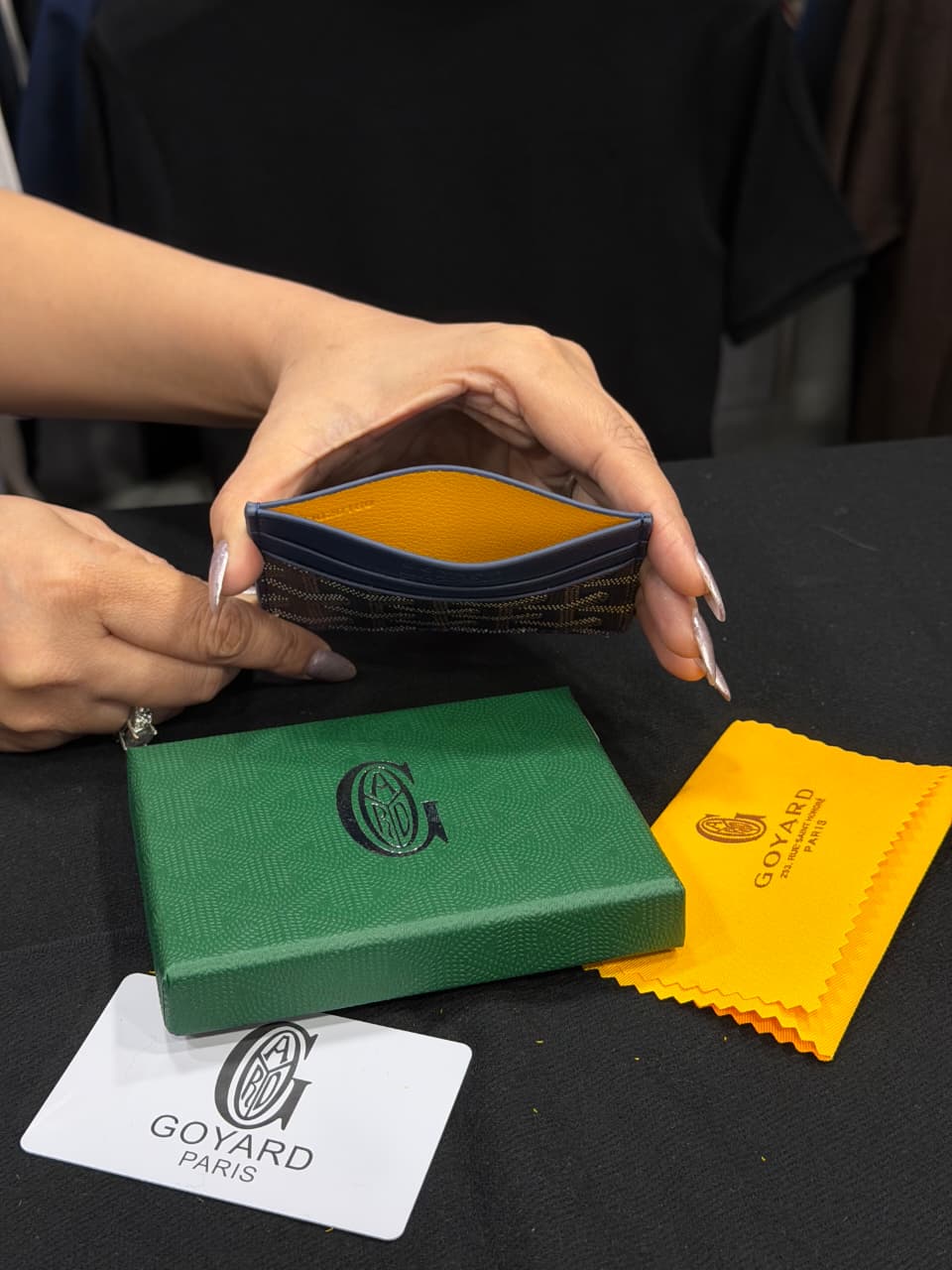Goyard Card Holder - Dark Blue