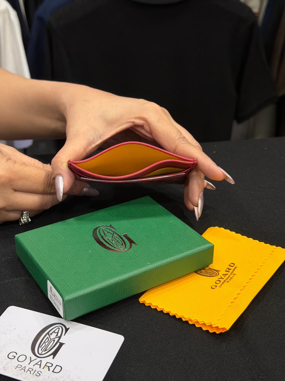 Goyard Card Holder - Jujube Red