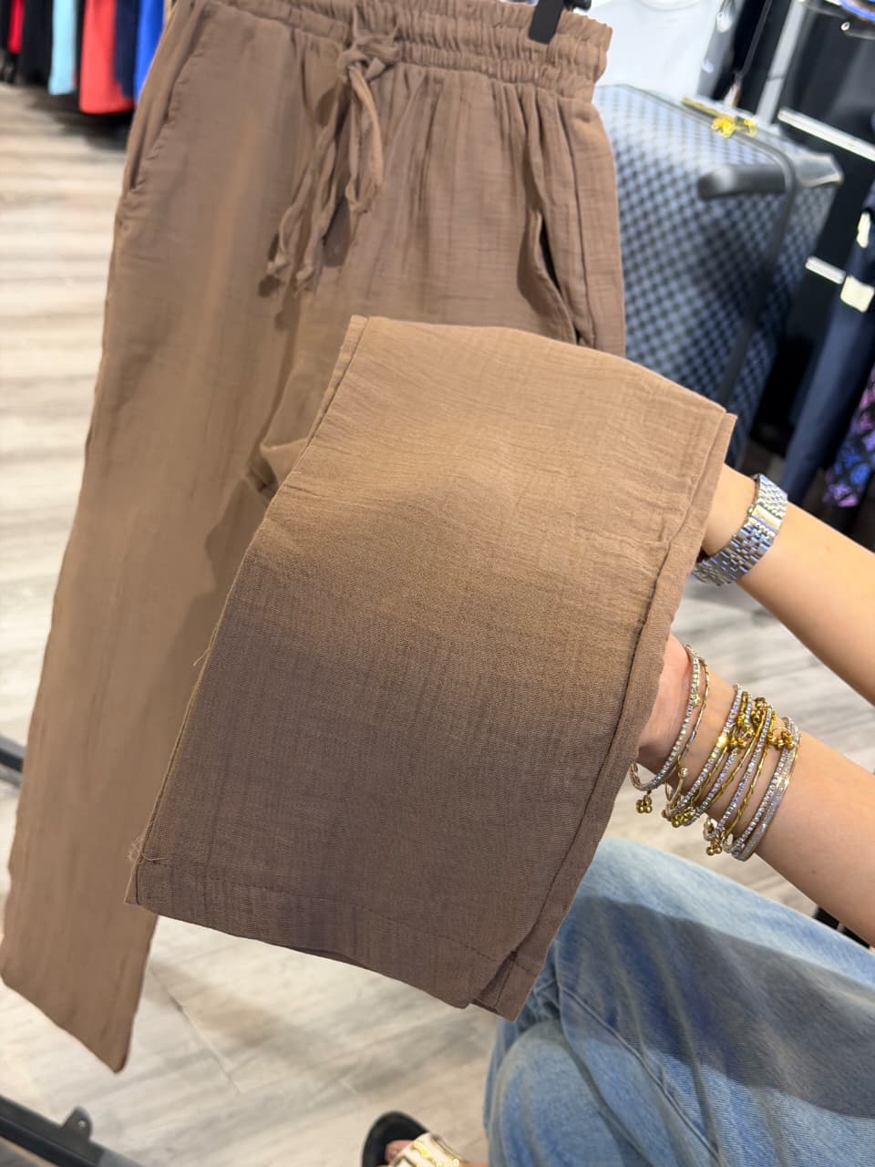 Zara Cotton Linen Trouser