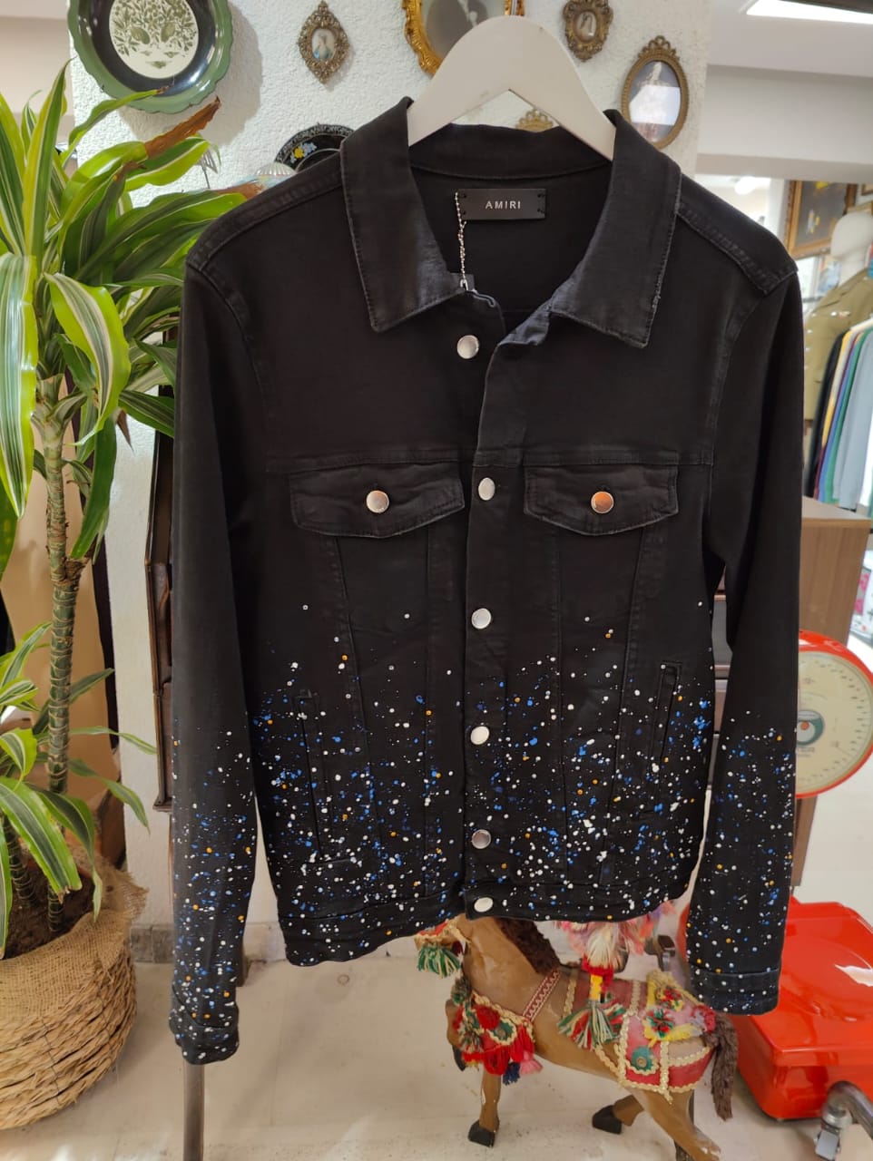 Am-iri 1:1 Grade Short Down Denim Jacket
