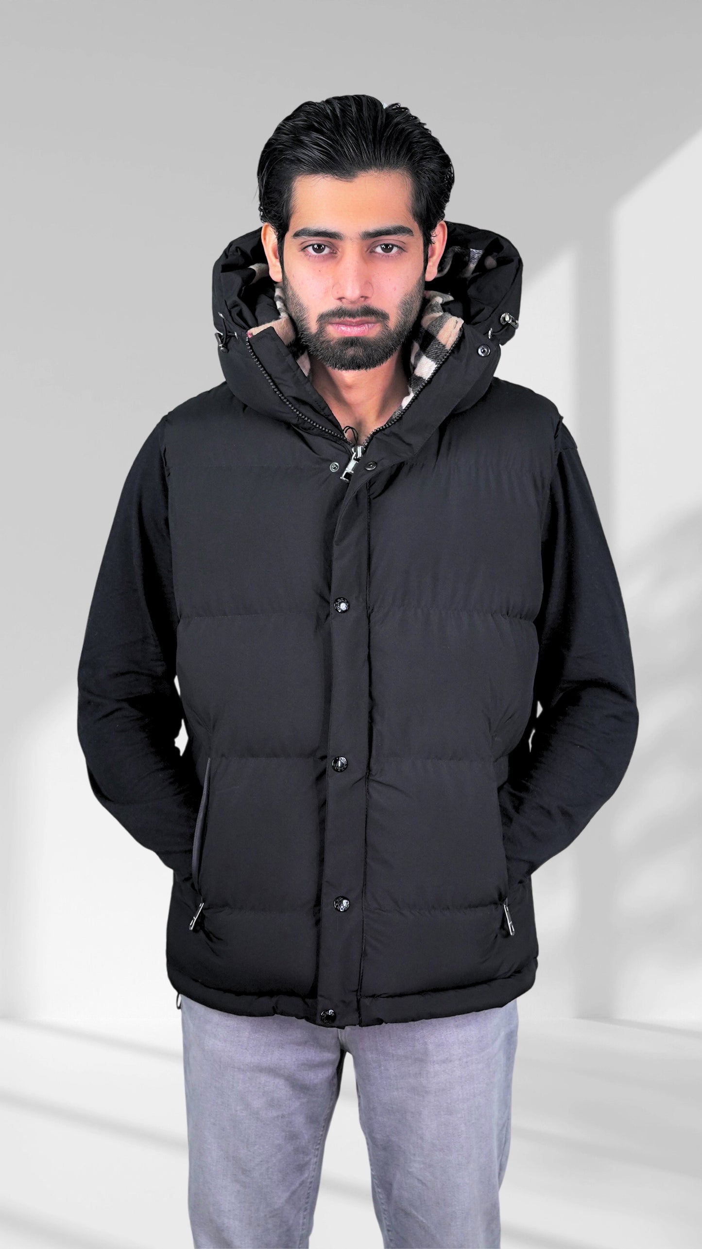 Burberry Body Warmer Sleeveless Hooded Jacket