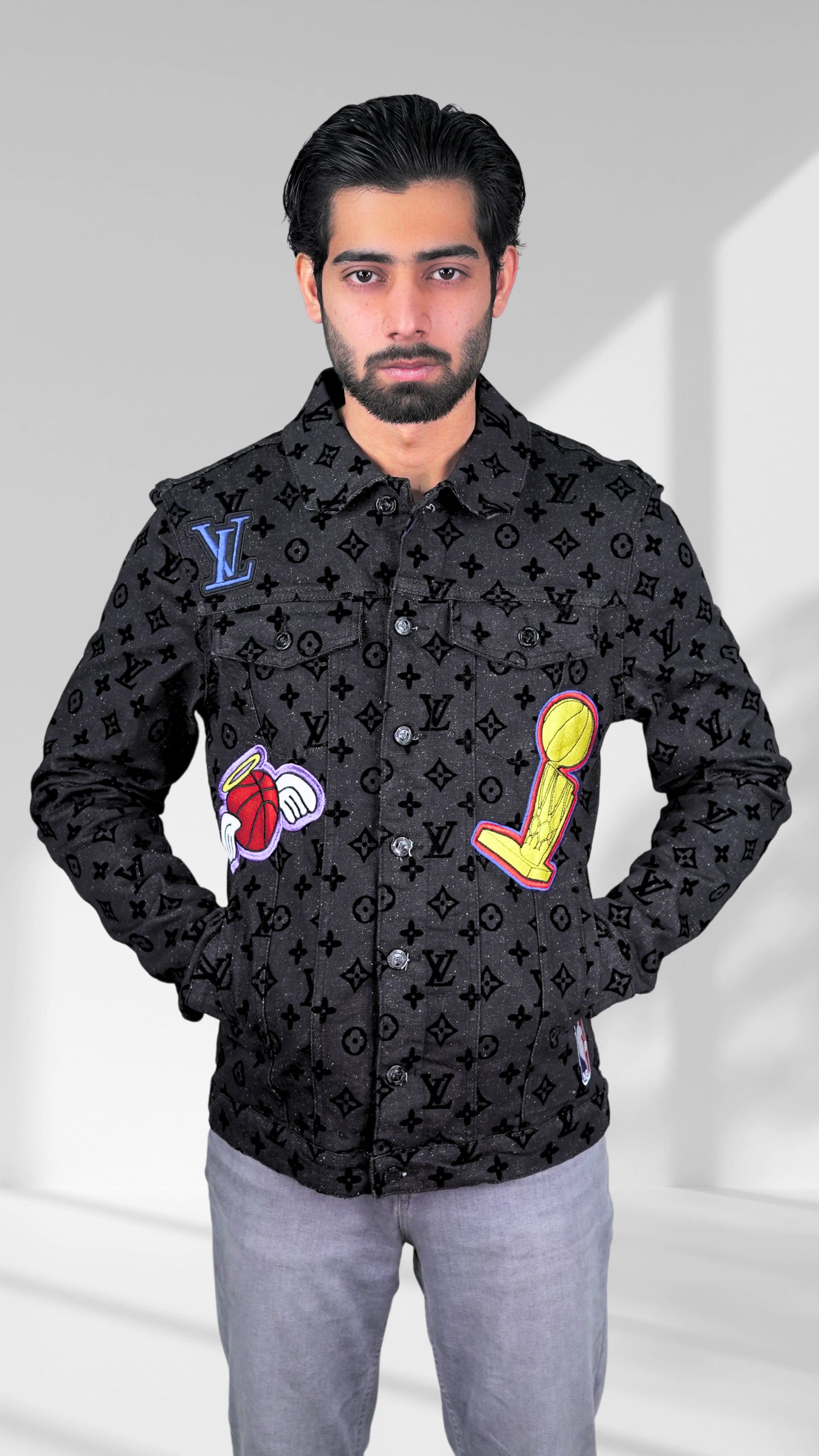Louis Vuitton Denim Short Down Jacket