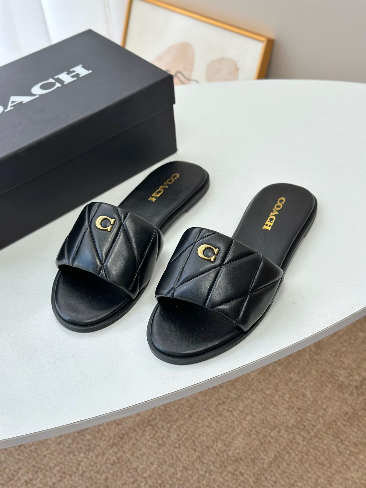 COACH FLATS SLIDES