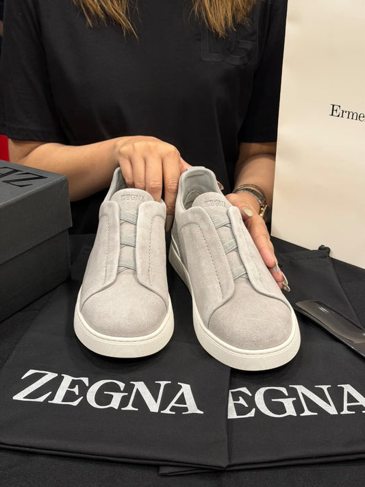 Zegna Triple Stitch 1:1 Grade Super Premium Suede Sneaker Shoe