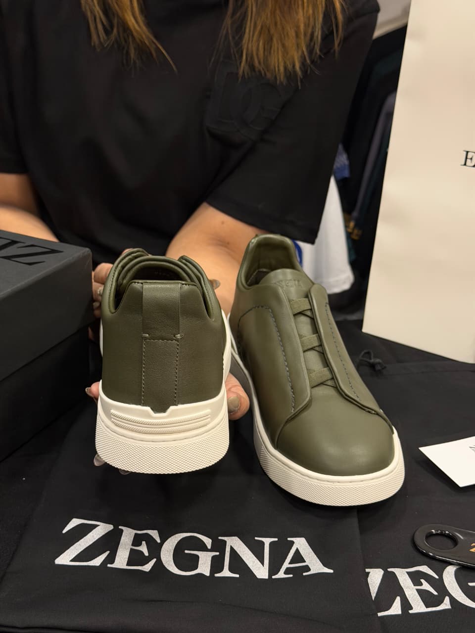 Zegna Triple Stitch 1:1 Grade Super Premium Leather Sneaker Shoe