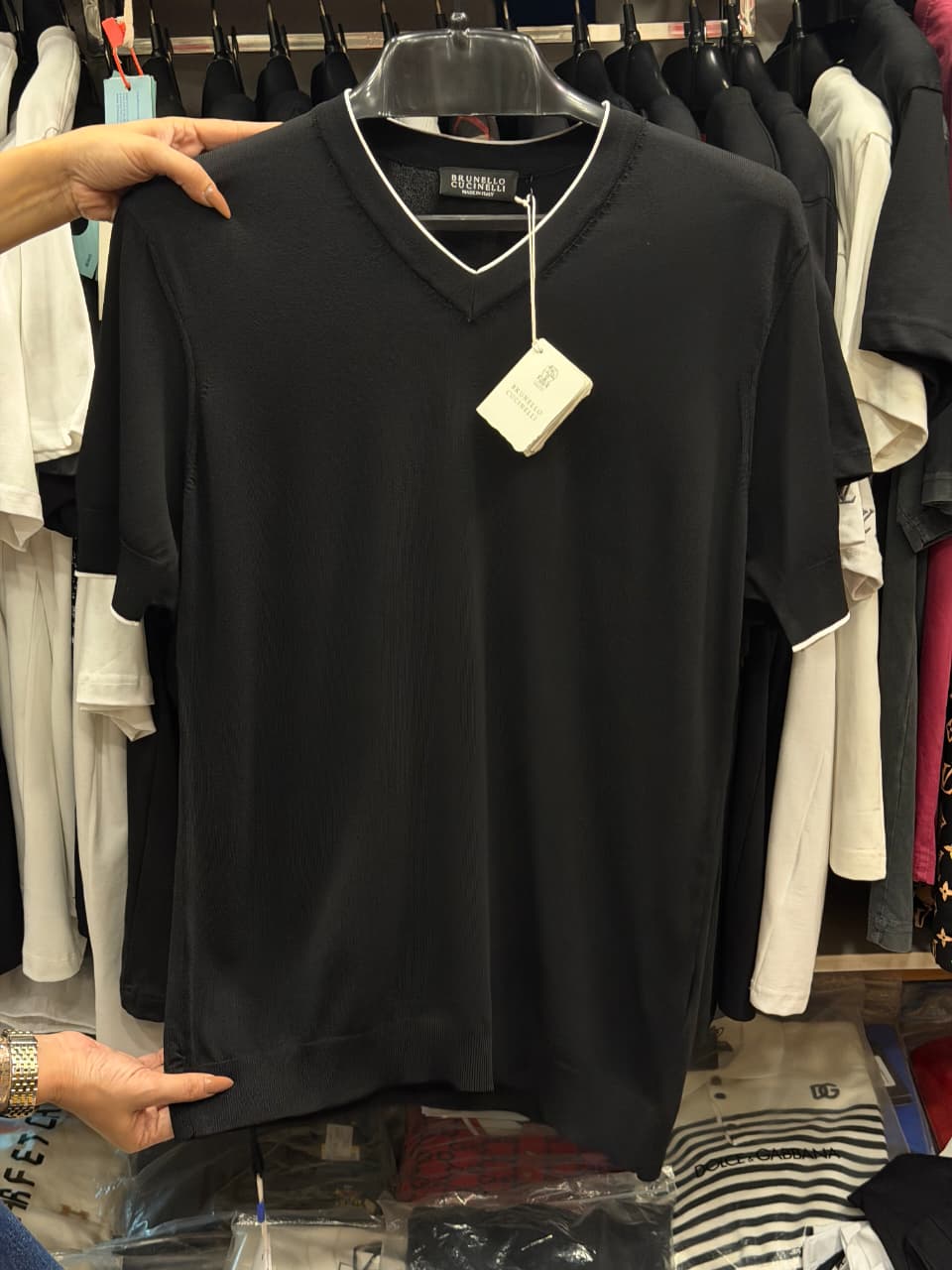 Brunello Cucinelli 1:1 Grade Premium Knitwear V-neck T-shirt