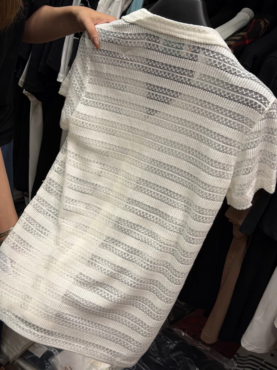 Casa Blanca Wave Knit 1:1 Grade Premium Short Sleeves Shirt
