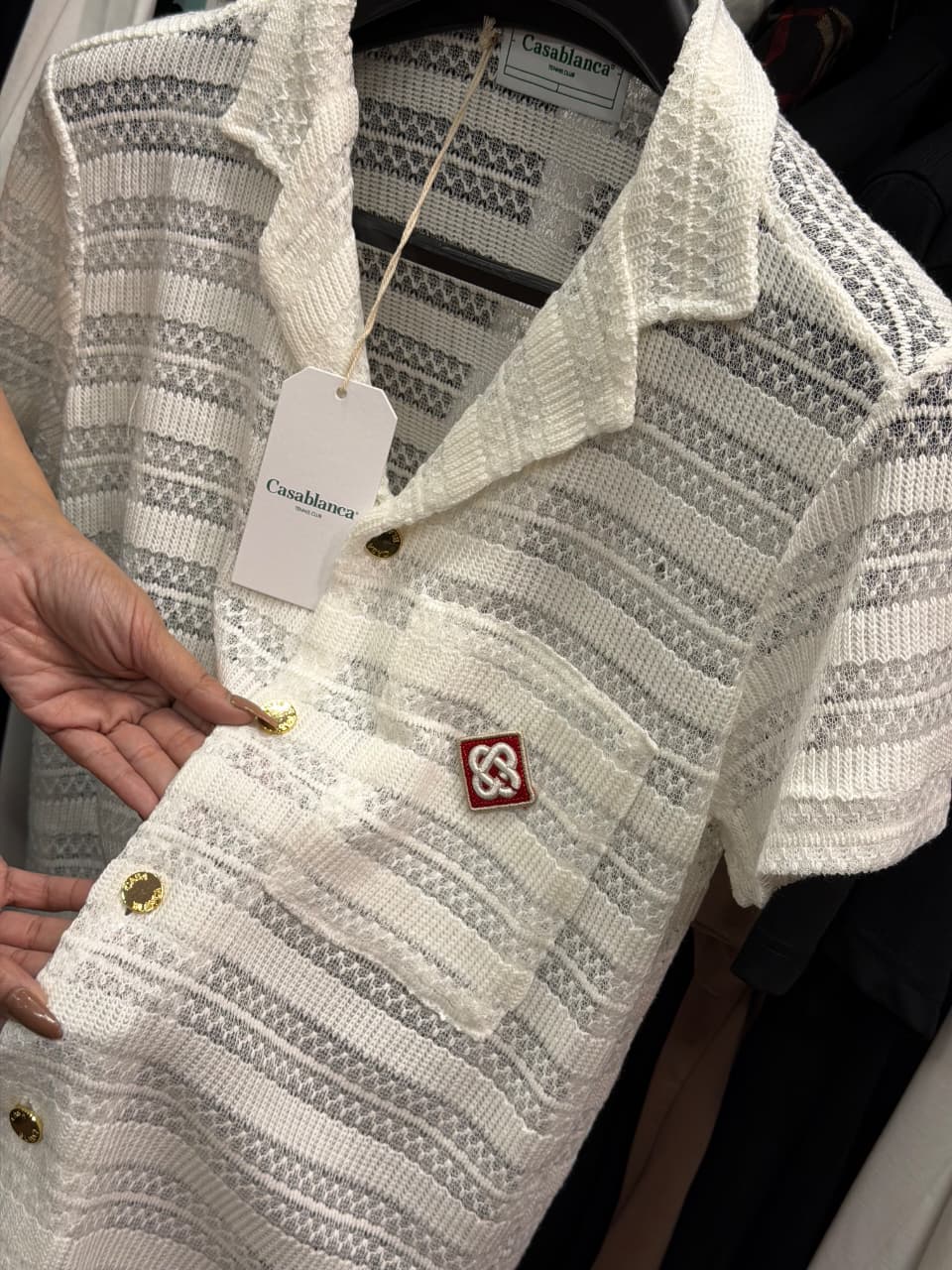Casa Blanca Wave Knit 1:1 Grade Premium Short Sleeves Shirt
