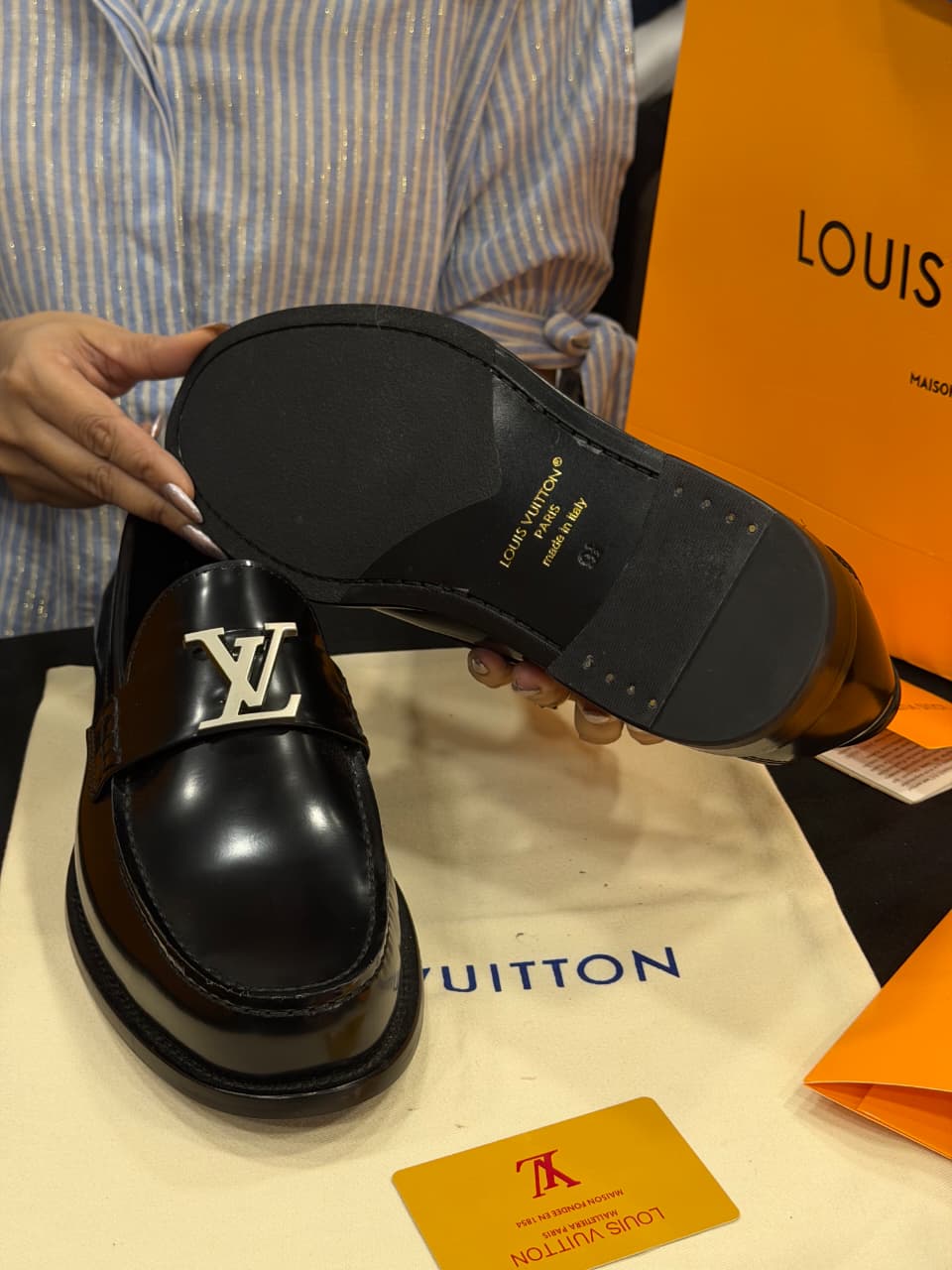 Louis Vuitton 1:1 Grade Leather Major Loafer Shoe