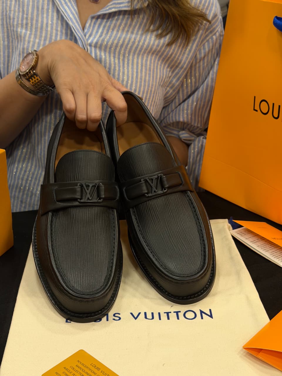 Louis Vuitton 1:1 Grade Leather Major Loafer Shoe