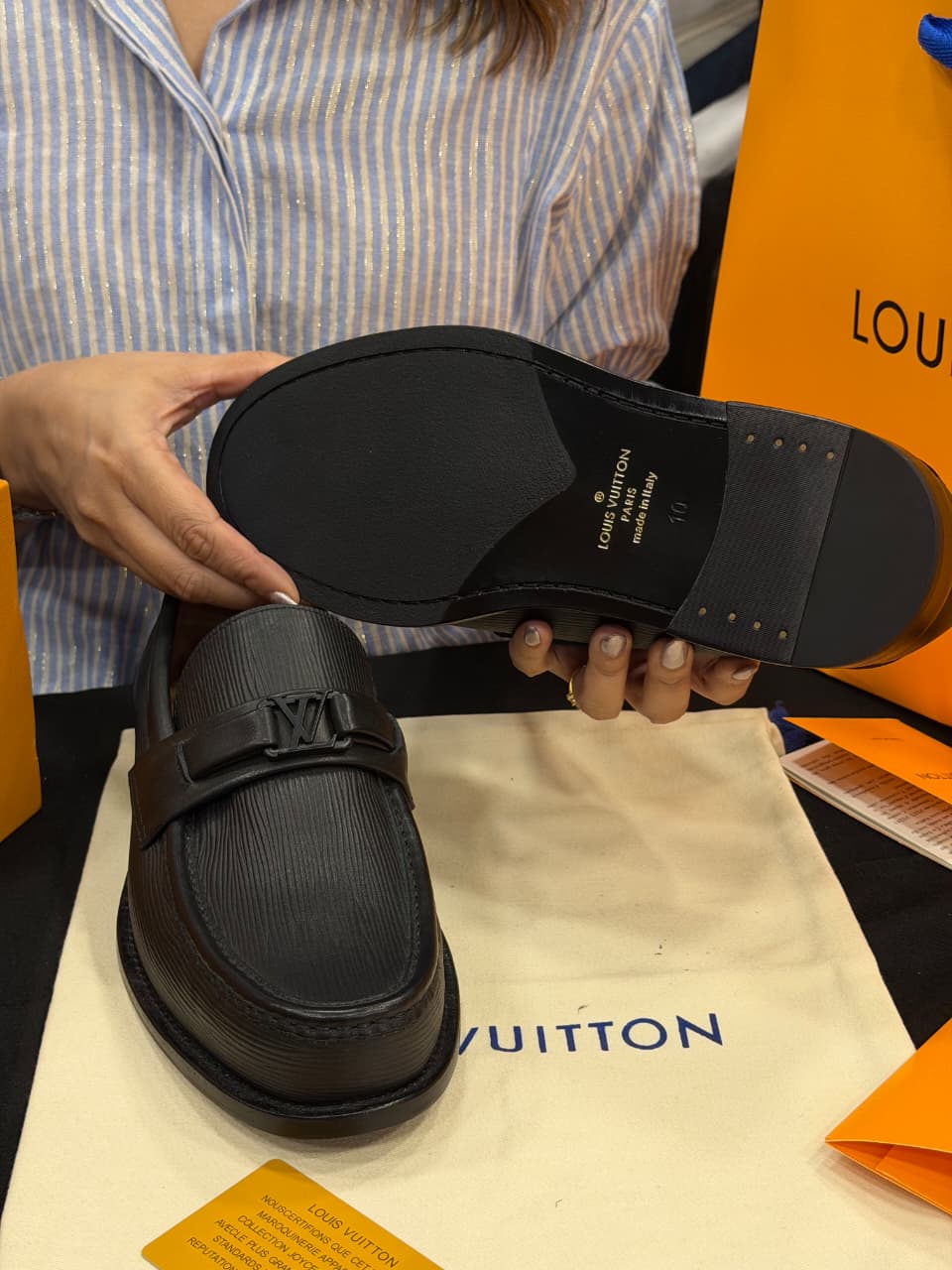 Louis Vuitton 1:1 Grade Leather Major Loafer Shoe