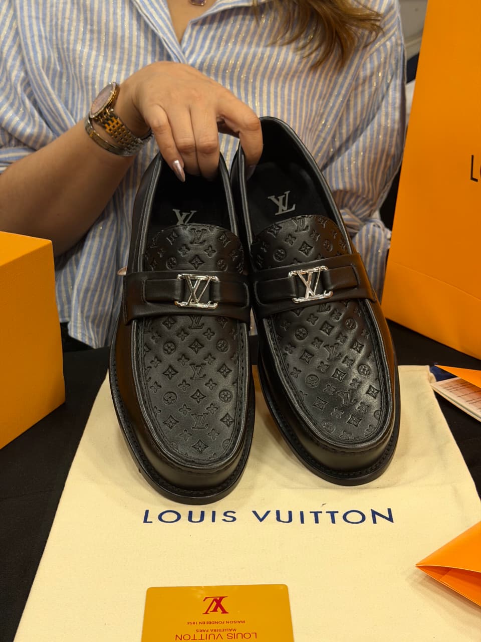 Louis Vuitton 1:1 Grade Leather Major Loafer Shoe