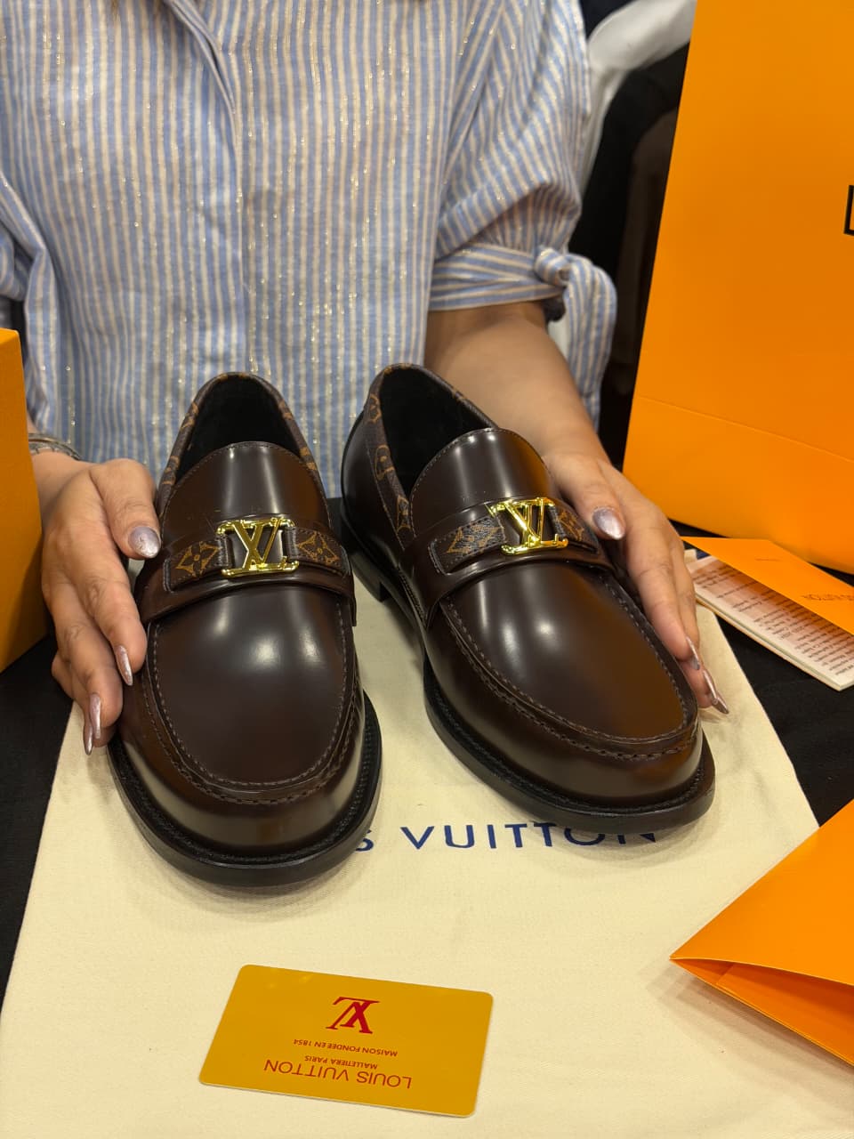 Louis Vuitton 1:1 Grade Leather Major Loafer Shoe