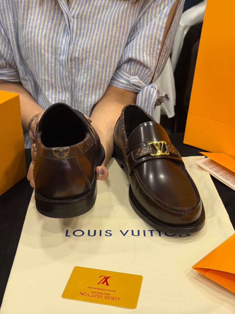 Louis Vuitton 1:1 Grade Leather Major Loafer Shoe