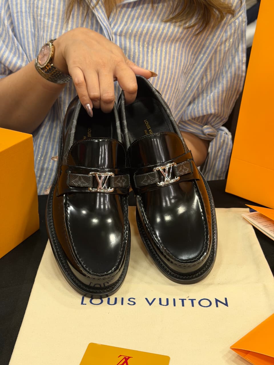 Louis Vuitton 1:1 Grade Leather Major Loafer Shoe