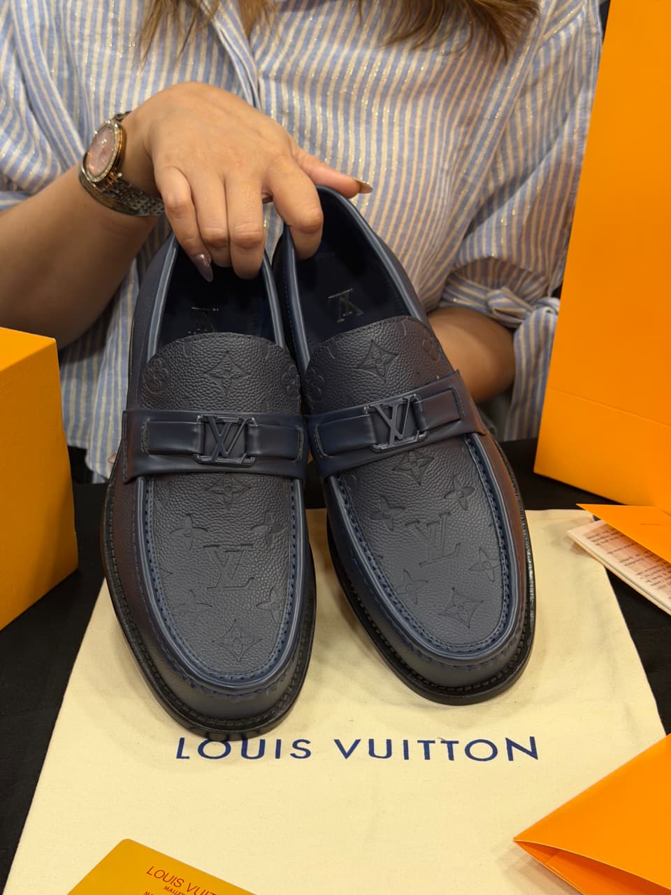 Louis Vuitton 1:1 Grade Leather Major Loafer Shoe