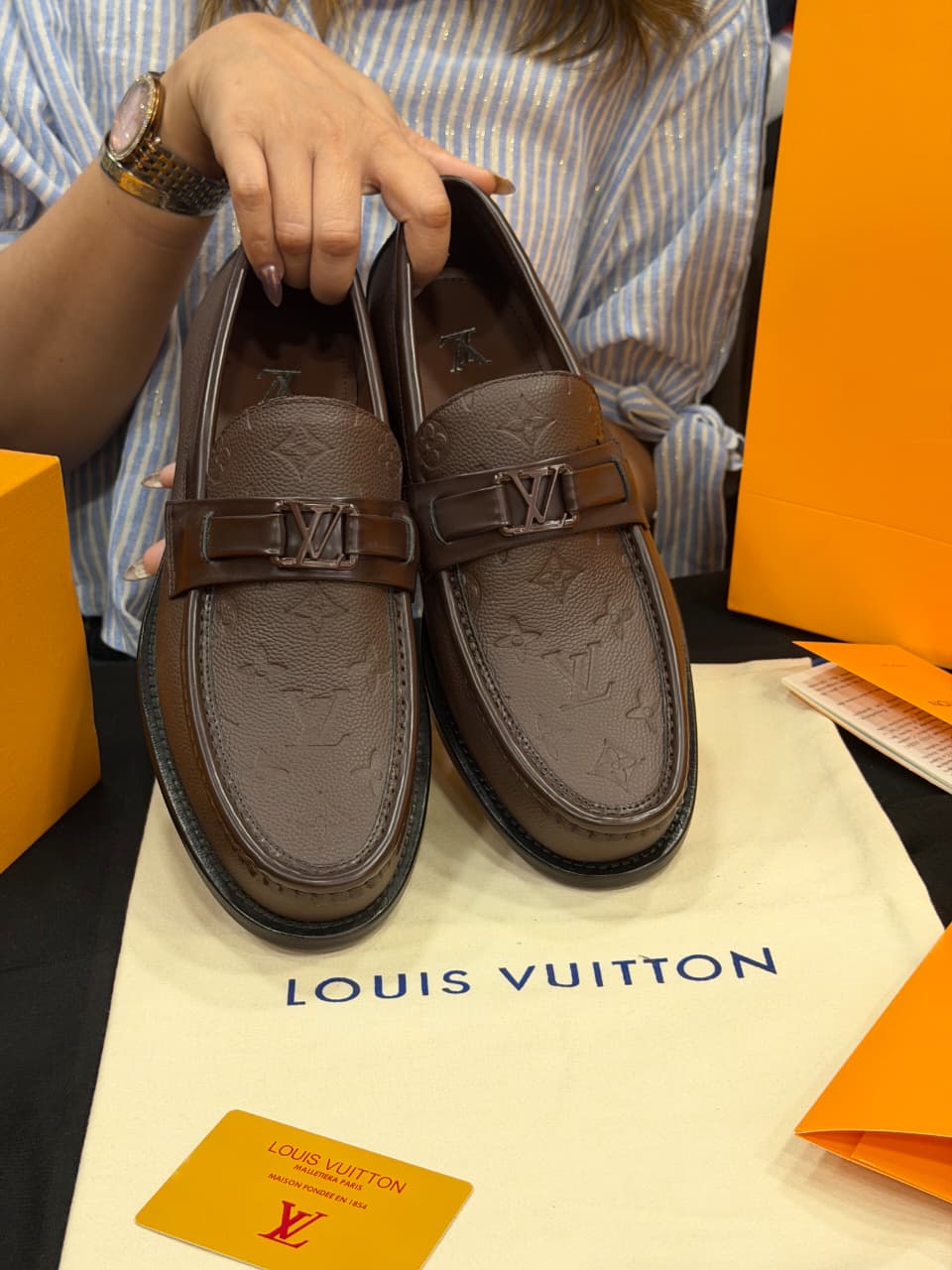 Louis Vuitton 1:1 Grade Leather Major Loafer Shoe