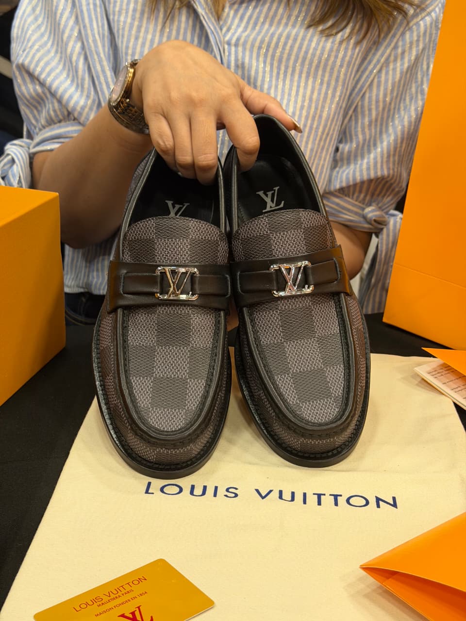 Louis Vuitton 1:1 Grade Leather Major Loafer Shoe