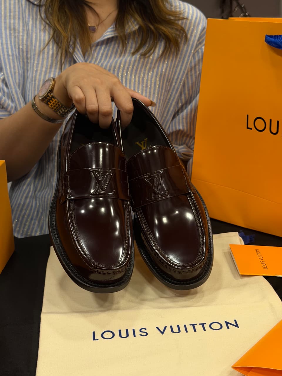 Louis Vuitton 1:1 Grade Leather Major Loafer Shoe