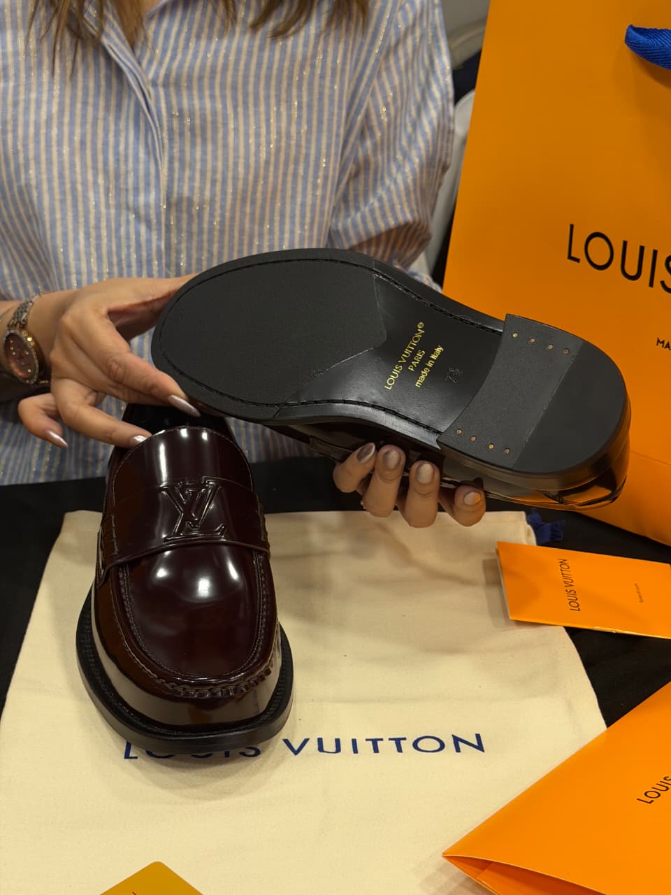 Louis Vuitton 1:1 Grade Leather Major Loafer Shoe