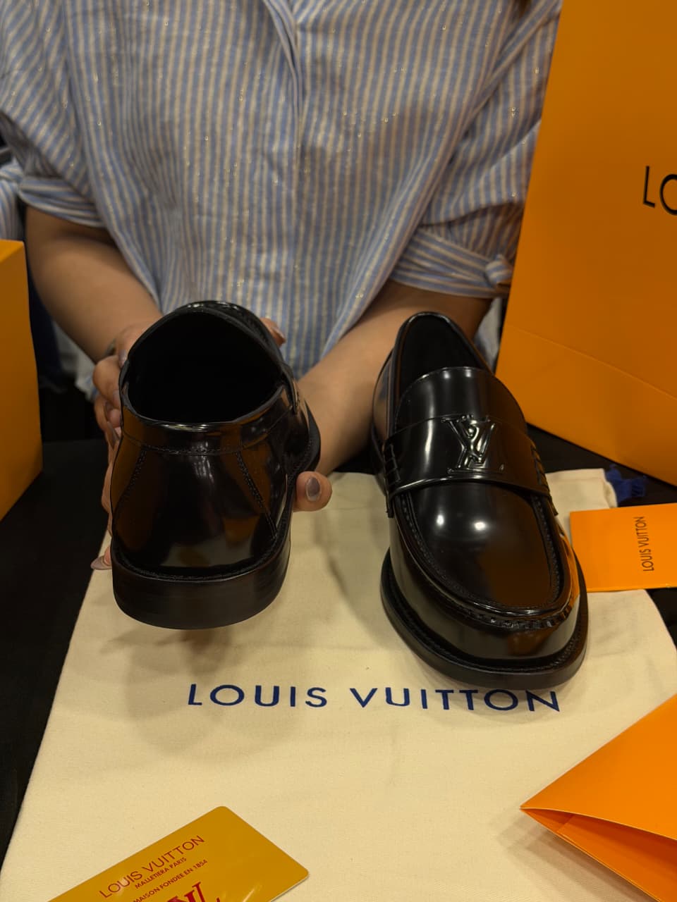 Louis Vuitton 1:1 Grade Leather Major Loafer Shoe