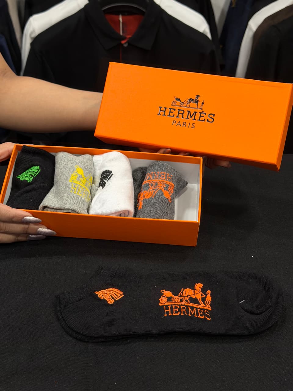 Hermes Pack of 5 Socks Box
