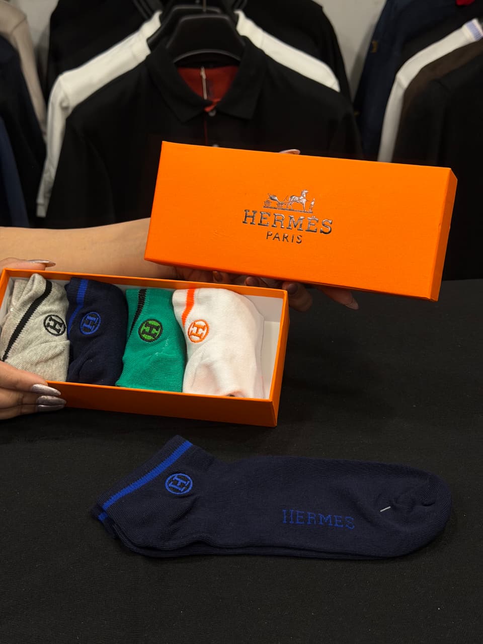 Hermes Pack of 5 Socks Box