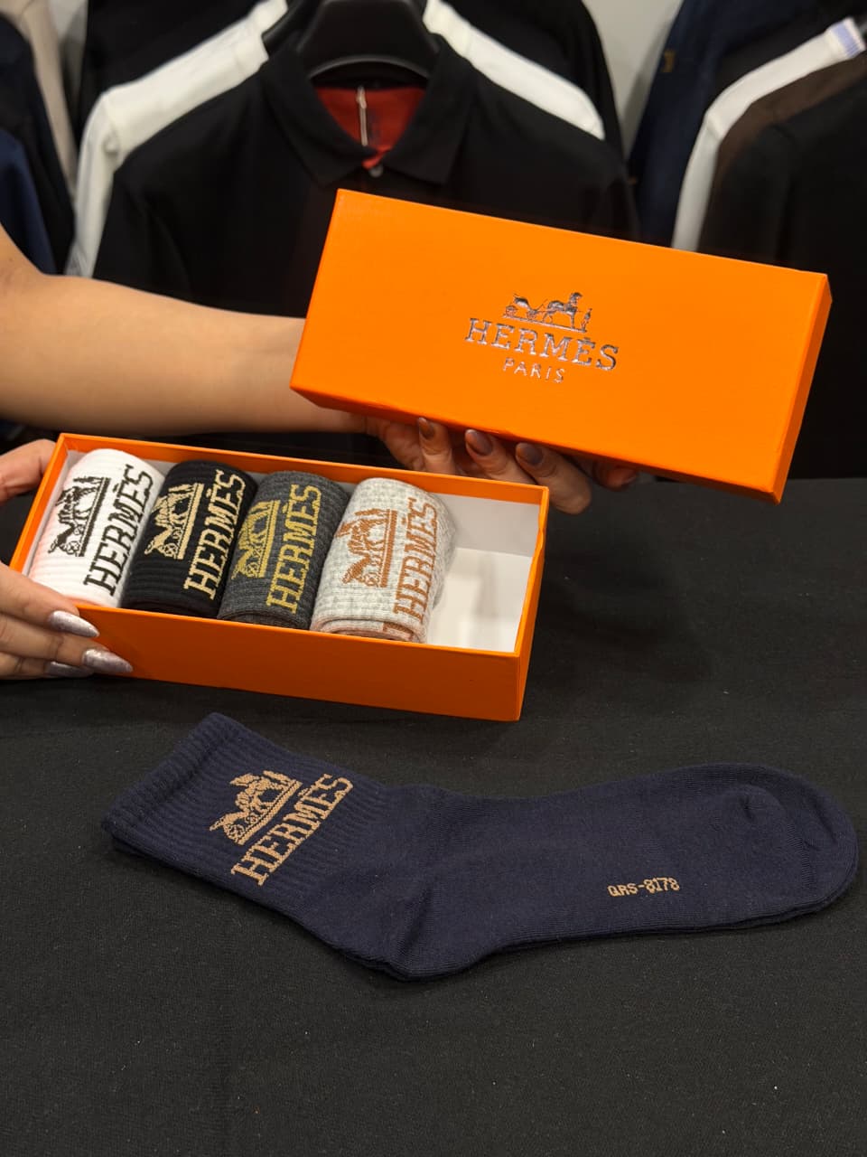 Hermes Pack of 5 Socks Box