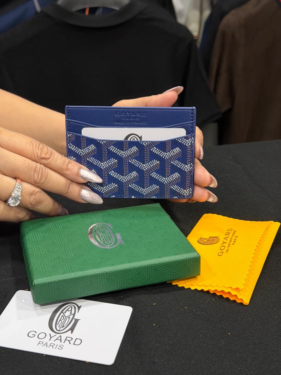 Goyard Card Holder - Dark Blue