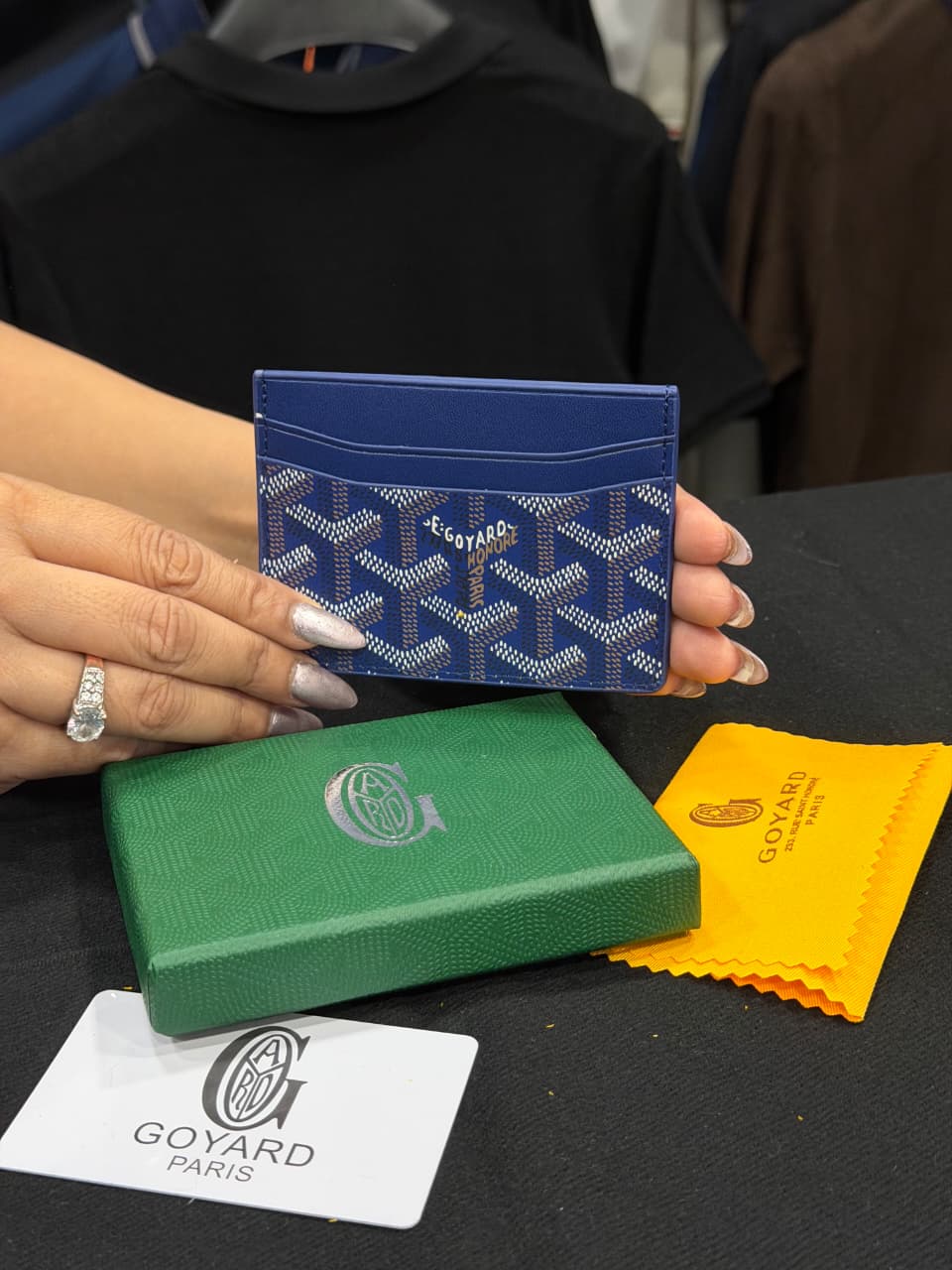 Goyard Card Holder - Dark Blue