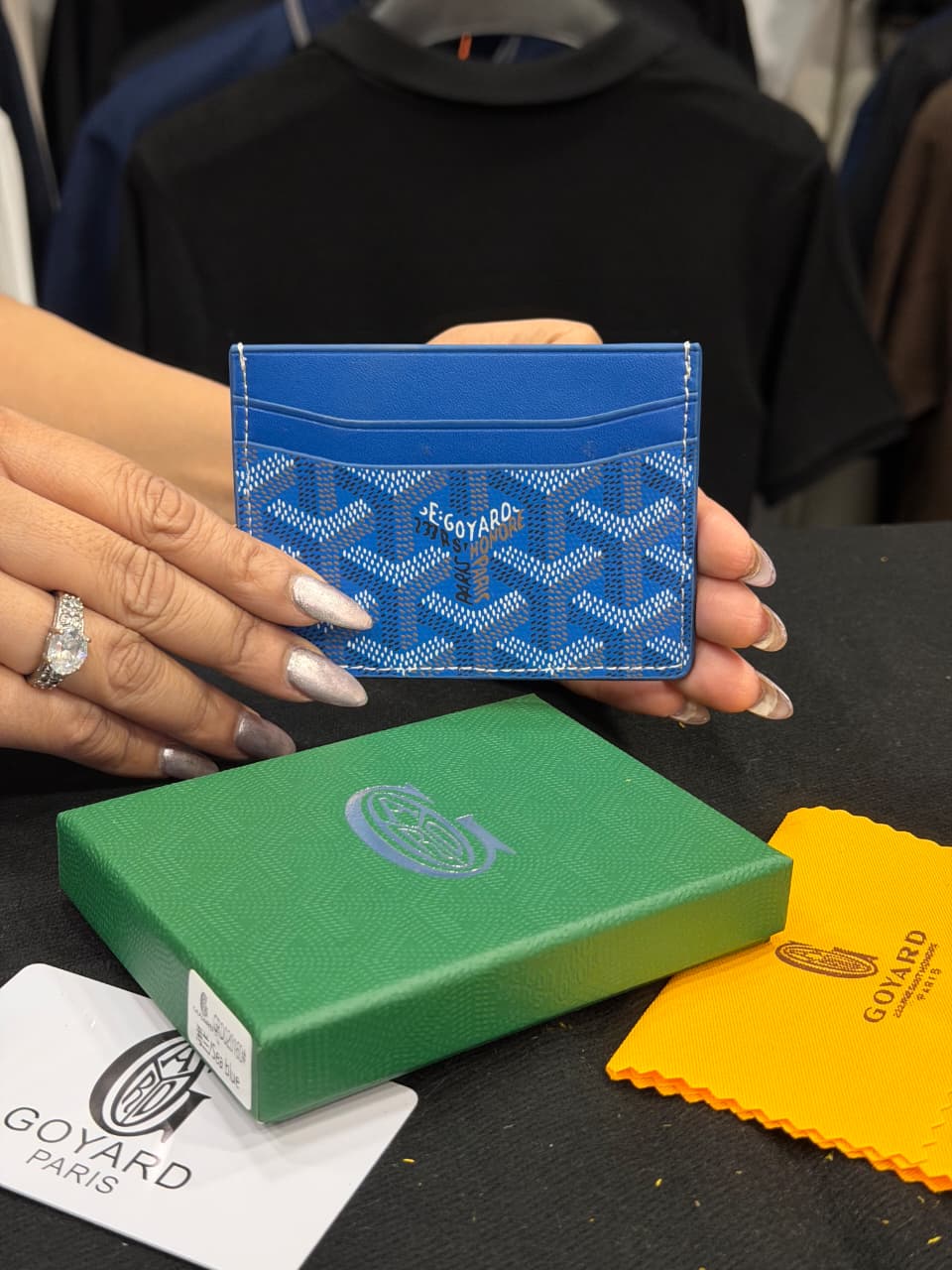 Goyard Card Holder - Sea Blue