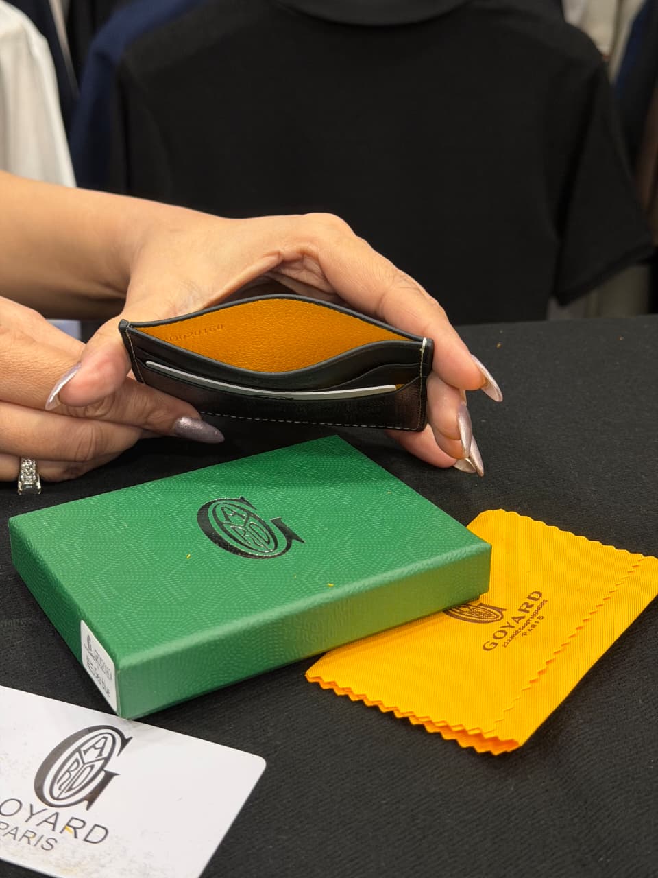 Goyard Card Holder - Black Grey