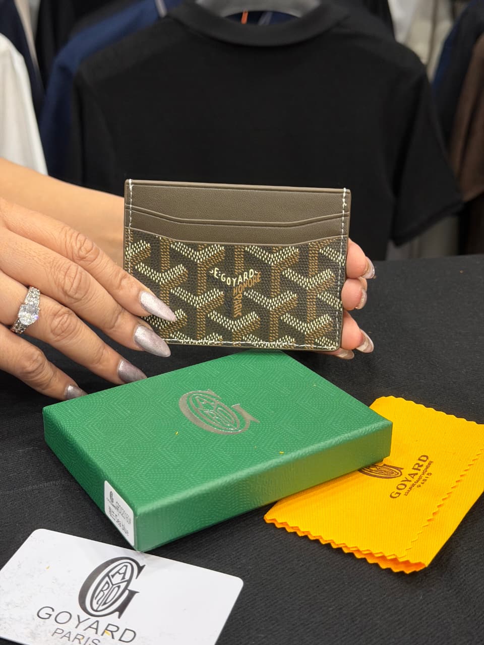 Goyard Card Holder - Coffee