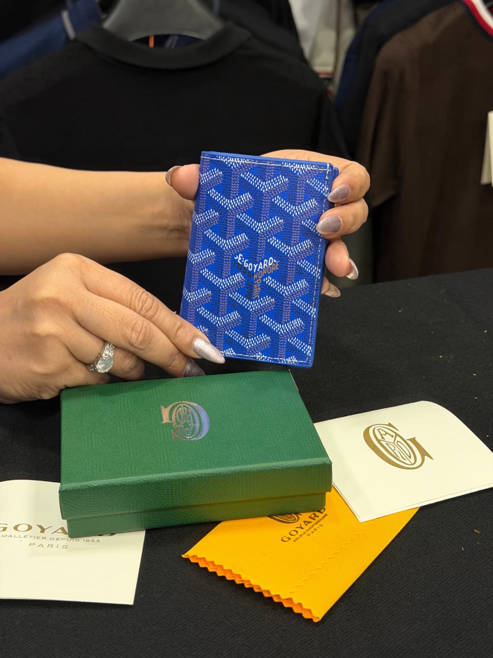 Goyard Card Wallet - Electric Blue