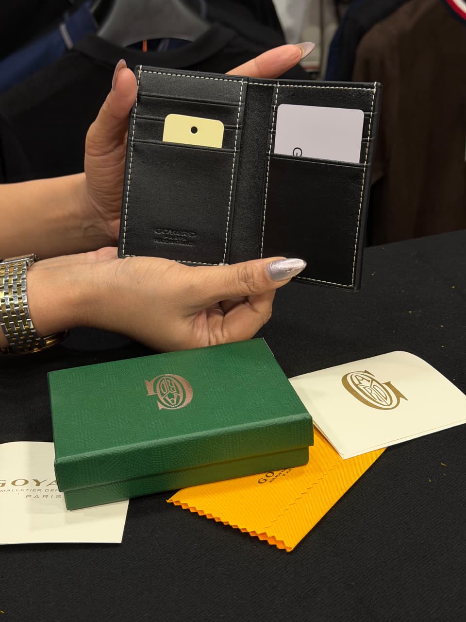 Goyard Card Wallet - Black Grey