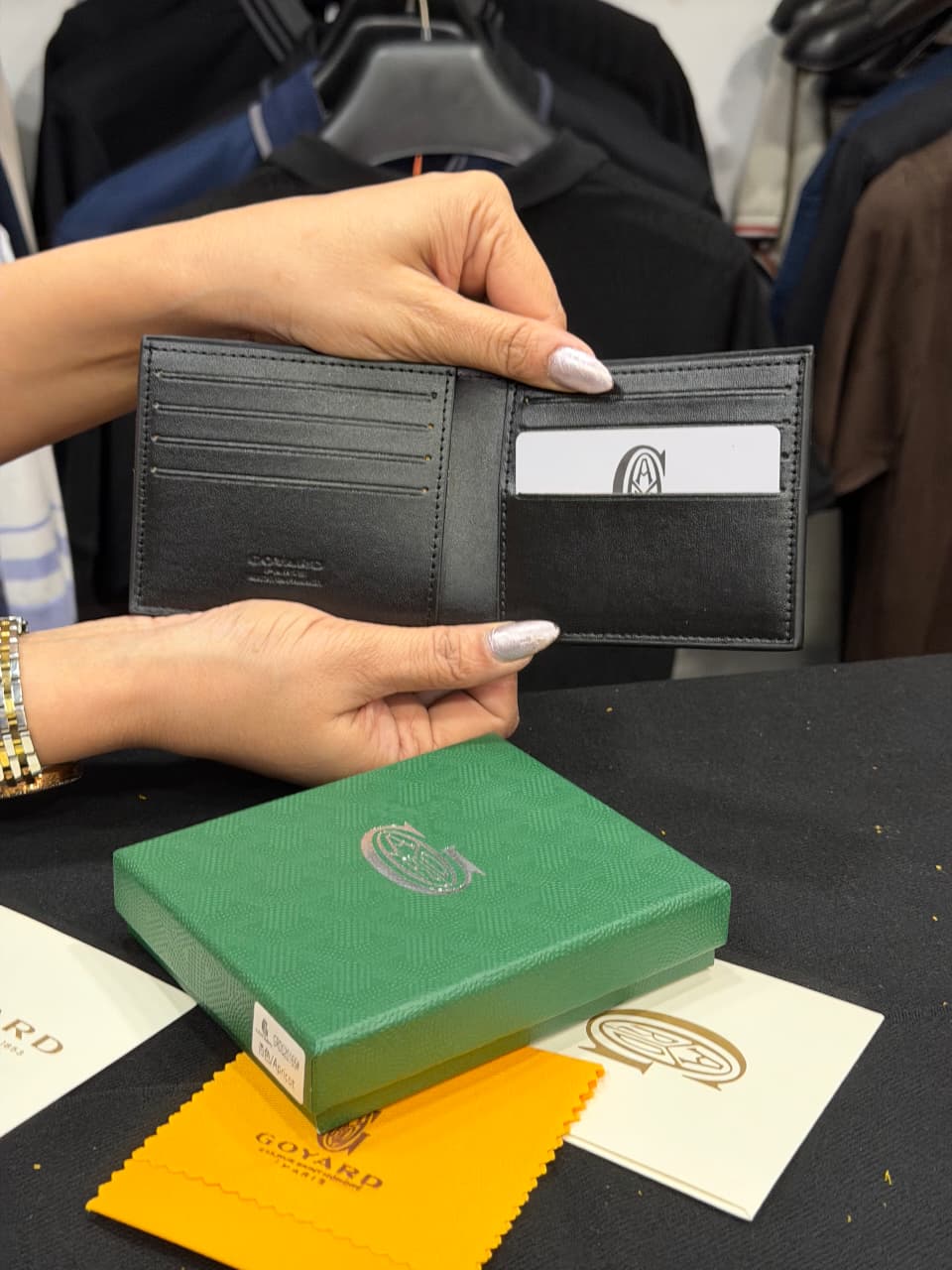Goyard Short Wallet - Black Grey