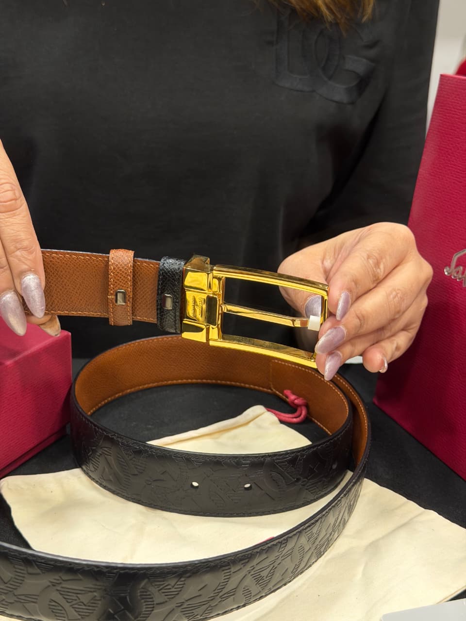 Salvatore Ferragamo 1:1 Grade Genuine Leather Belt with Full Packaging