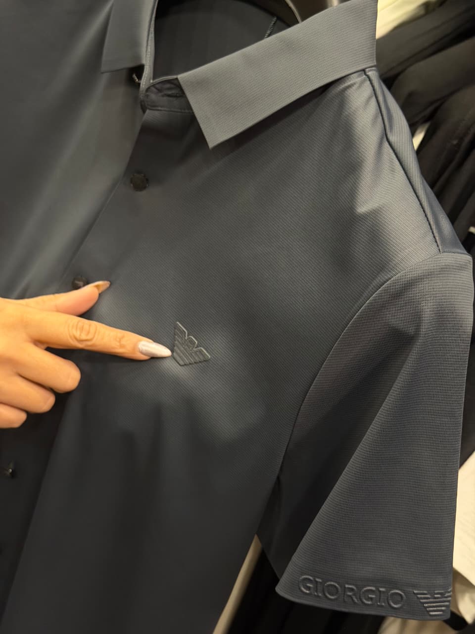 Armani Stretchable Dri Fit Button Half Sleeve Shirt