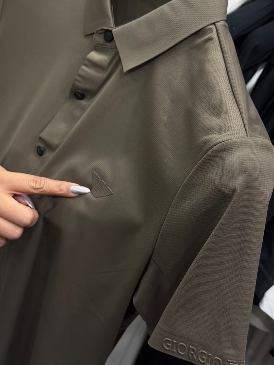 Armani Stretchable Dri Fit Button Half Sleeve Shirt