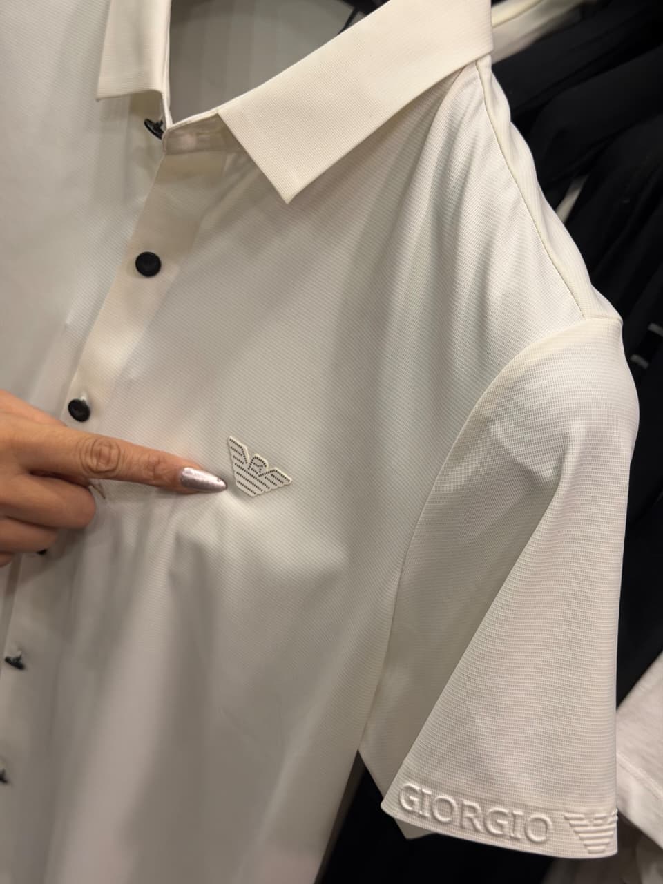 Armani Stretchable Dri Fit Button Half Sleeve Shirt