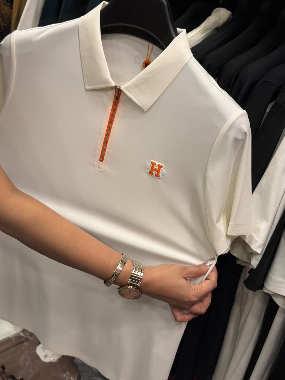 Hermes Stretchable Dri Fit Polo