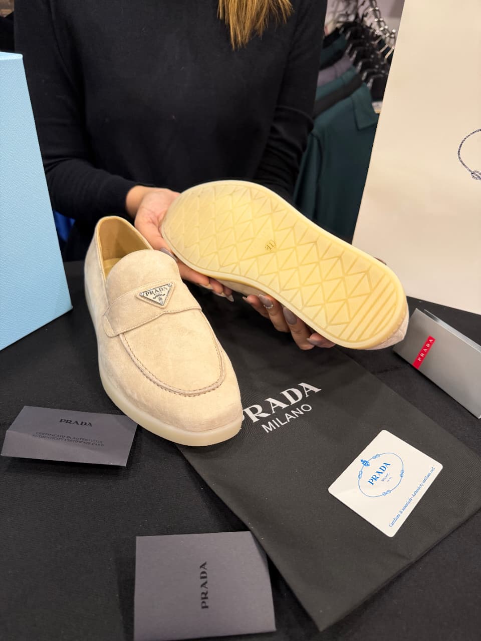 Prada Suede Loafer 1:1 Grade Shoe