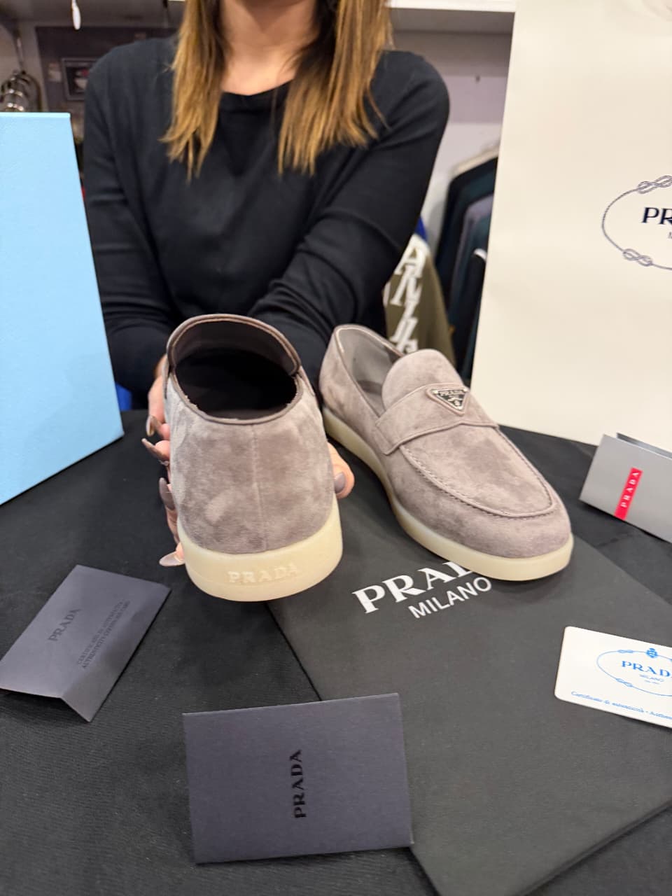 Prada Suede Loafer 1:1 Grade Shoe