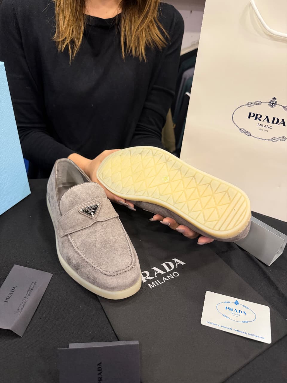 Prada Suede Loafer 1:1 Grade Shoe
